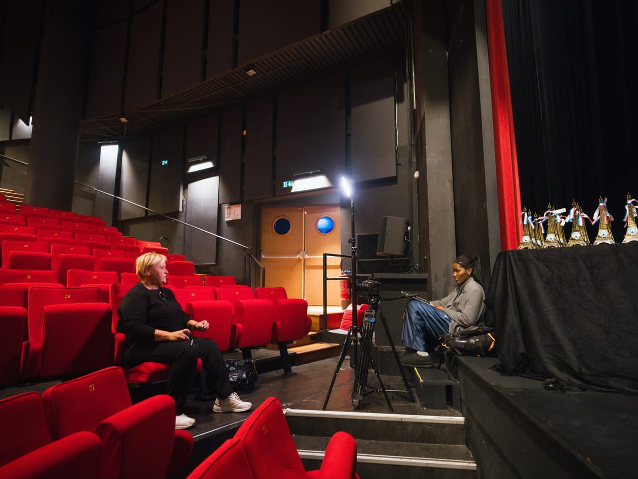 Interview filmée en marge d'un événement